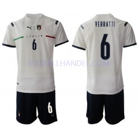 Barn Fotballdrakter Italia Marco Verratti 6 Borte 2021-22 Kortermet